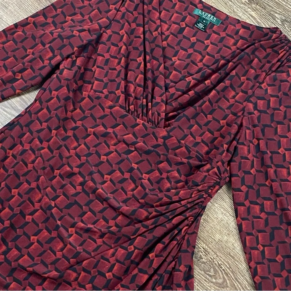 Patterned Red Dress - Picture 4 of 11